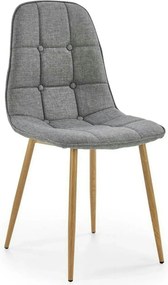 Scaun K316, gri/stejar, stofa clasica/metal, 44x56x87 cm