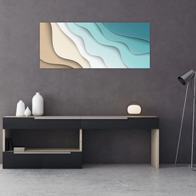 Tablou abstract cu plaja mării (120x50 cm)