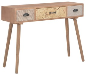 247384 vidaXL Masă consolă 3 sertare, 100x30x73 cm, lemn masiv de pin