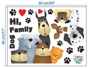 Sticker perete Dog Family