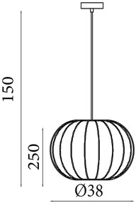 Lustra suspendata stil cocoon Radiant