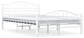285302 vidaXL Cadru de pat, alb, 120 x 200 cm, metal