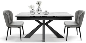 MASA DAISY -STICLA CERAMICA CU PICIOR  METALIC - PIATRA NEAGRA