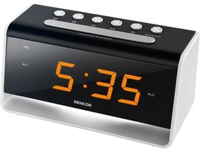 Ceas LED Sencor SDC 4400 W, cu alarmă, negru