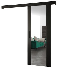 Uși culisante 90 cm Sharlene II (negru mat + negru mat + negru) (cu oglindă). 1043663