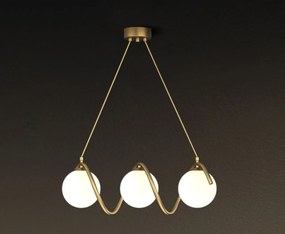 Lustra led Premium Gold,3 Globuri, 50 cm