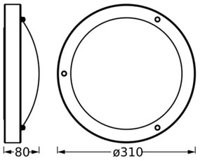 Plafonieră pentru baie Osram BATHROOM CLASSIC, 1x E27, 15 W, 230 V, IP44