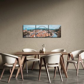 Tablou - Krumlov din Cehia (cu ceas) (90x30 cm)