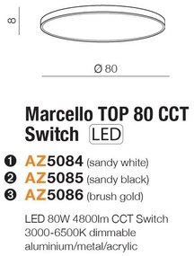 Lustra LED design circular MARCELLO TOP 80 CCT SWITCH WH