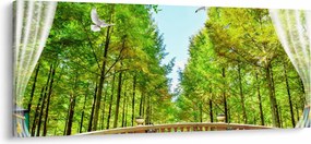 Tablou - Privire spre pădure (120x50 cm)