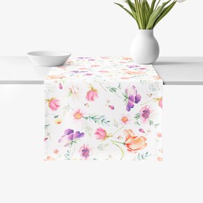 Goldea napron de masă 100% bumbac deluxe - mângâiere de primăvară 35x120 cm