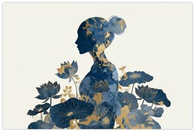 Tablou - Profil de femeie din marmură (90x60 cm)