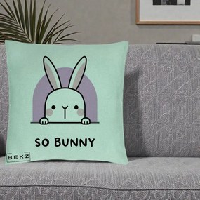 Perna Decorativa So Bunny Kawaii, 40x40 cm, Verde Menta, Husa Detasabila, Perna Inclusa, BEKZ®