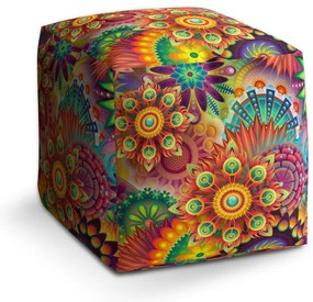 Taburet Cube figuri colorate, colorat
