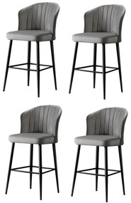 Set de scaune de bar Rubi Grey, 4 buc., 4 buc