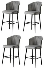 Set de scaune de bar Rubi Grey, 4 buc., 4 buc
