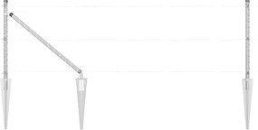 vidaXL Stâlp de gard. 52 pcs Gri 3,2 x 3,2 x 165 cm