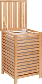 vidaXL Coș de rufe, 45x45x65 cm, lemn masiv de nuc