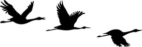 Decoratiuni perete MIGRANT BIRDS-302, negru, metal