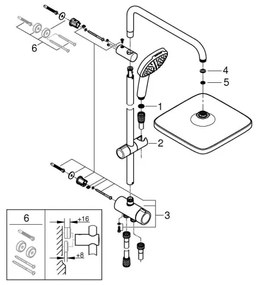 GROHE 26698001 - Sistem de duș VITALIO COMFORT 250, crom lucios