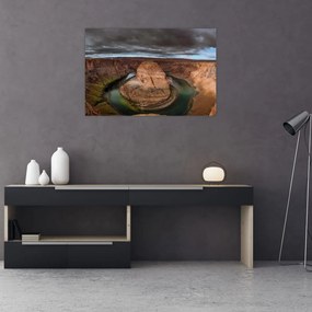 Tablou cu lac în stânci (90x60 cm)