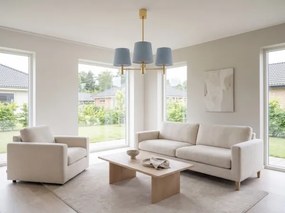 Brilagi - Lustră pe tijă MONTE 3xE27/60W/230V albastru/auriu