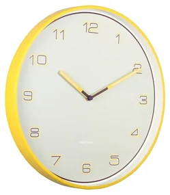 Karlsson 6013BY design ceas de perete galben,diametru 40 cm