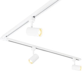 Sistem de iluminat inteligent cu șină monofazată cu 10 spoturi albe, inclusiv Wifi GU10 - Iconic Jeana