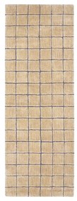 Covor tip traversă chihlimbar țesut manual din lână 80x230 cm Mosaic Amber – Lorena Canals