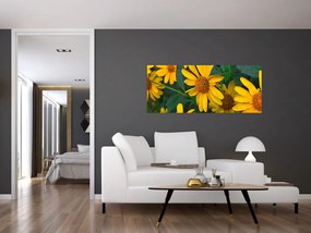 Tablou cu flori galbene (120x50 cm)