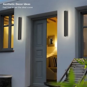 Brilagi - Aplica LED de exterior LINEAR LED/12W/230V 4000K IP65 neagră