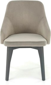 Scaun TOLEDO 2, gri/gri antracit, stofa catifelata/lemn, 57x56x86 cm