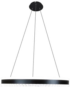 Lustră LED dimabilă pe cablu LED/80W/230V 3000-6500K negru + telecomandă