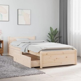 vidaXL Cadru de pat cu sertare Small Single, 75x190 cm