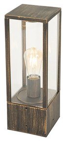 Lampă de podea vintage pentru exterior aur antic 40 cm IP44 - Charlois