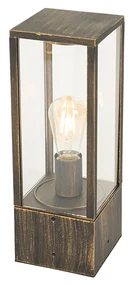 Lampă de podea vintage pentru exterior aur antic 40 cm IP44 - Charlois