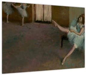 Tablou pe sticlă - Edgar Degas, Before the Ballet, reproducere (70x50 cm)