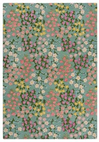 Covor verde mentă țesut manual din lână 160x230 cm Emilia Floral – Flair Rugs
