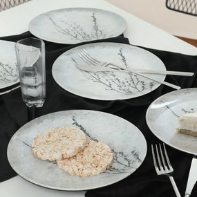 Set de 6 farfurii ceramice pentru desert StoneBloom 20 cm
