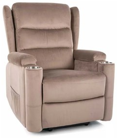 Scaun reclinabil Pontils Velvet, bej