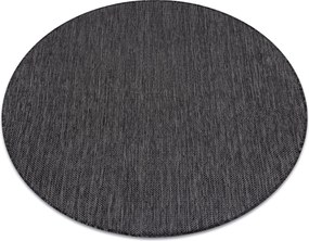 Covor SISAL SION cerc A5165A Melanj țesute plate negru