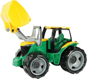 Tractor cu cupă, 65 cm, verde/galben