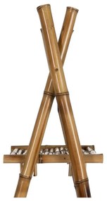 Etajeră în culoare naturală din bambus 78x165x40 cm Manali – Ixia