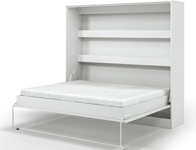 Pat rabatabil Devesto Horizontal Wall 160 alb, 200x160 cm – Alb
