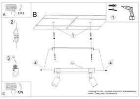 Spot Sollux SL.1344 FAGER 2xGU10/10W/230V negru