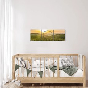 Tablou panoramatic (cu ceas) (90x30 cm)
