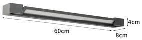 Brilagi - Lumină LED pentru oglindă de baie AQUA LINE LED/18W/230V 60 cm IP44 antracit