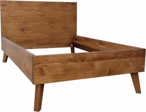 Pat lemn masiv Timeless 90x190 cm Whisky