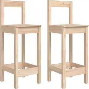 vidaXL Scaune de bar, 2 buc., 40x41,5x112 cm, lemn masiv de pin