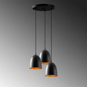 Lustră TATTOO cu cablu, 3xE27/40W/230V, neagră